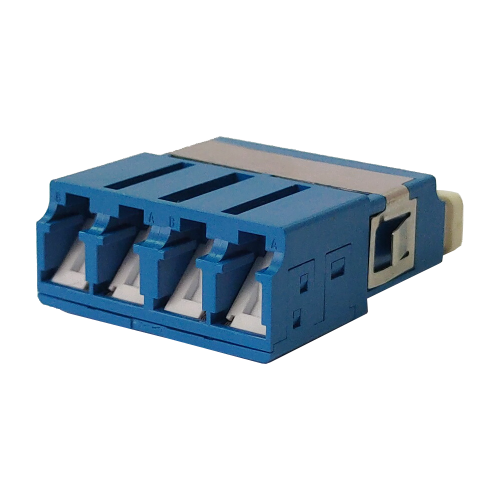 Адаптер оптический LANMASTER LC, со шторкой, корпус SC, квадро